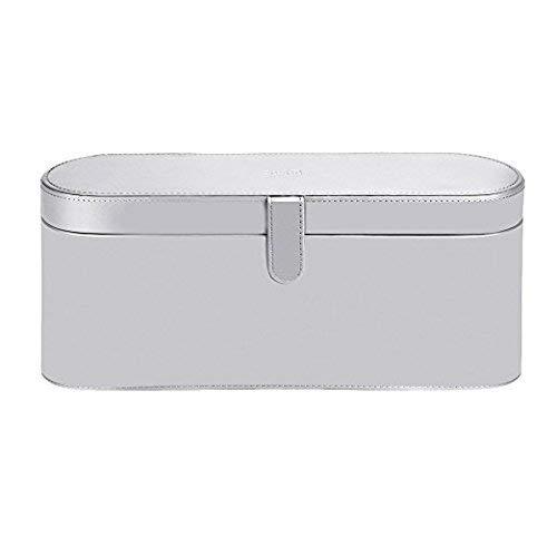 Magnetic Flip PU Leather Case for Dyson Supersonic Hair Dryer Basstop Portable Moistureproof Anti-scratch Dustproof Organizer Travel Gift Case (Case, Silver)