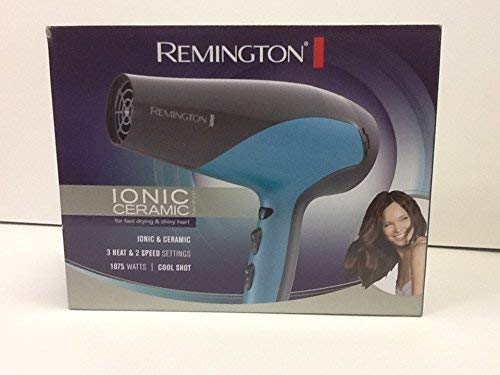 Remington D-3190 Ionic-Ceramic 1875 Watts Hair Dryer, Teal Blue/Grey