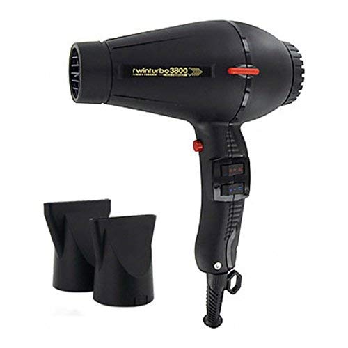 Pibbs TTEC8012 Twin Turbo 3800 Professional Ionic and Ceramic Hair Dryer, Black, 2100 Watt