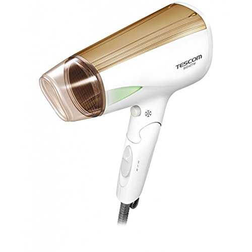 Japan Tescom BID42U Dual-Voltage Negative Ions Hair Dryer, White (Made in Japan)