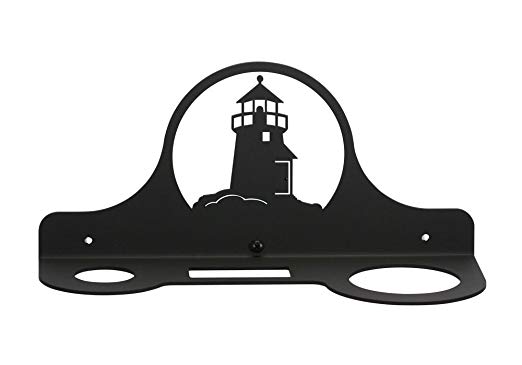 Village Wrought Iron Decorative Lighthouse Floating Hair Dryer Rack