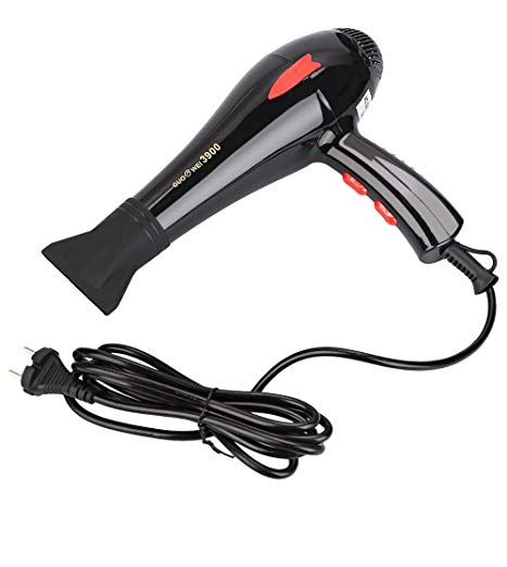 Guowei GW Portable Powerful Electric Hair Dryer Traveller Compact 3000W Hot/cold Air 4 Gears Salon Hair Dryer with 3 Nozzles