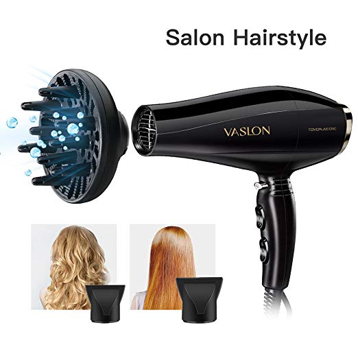 Curly Hair Dryer with Diffuser, 1875W Professional AC Motor Negative Ionic Hair Dryer for Styling, Fast Salon Blow Dryer for Thick Long Hair