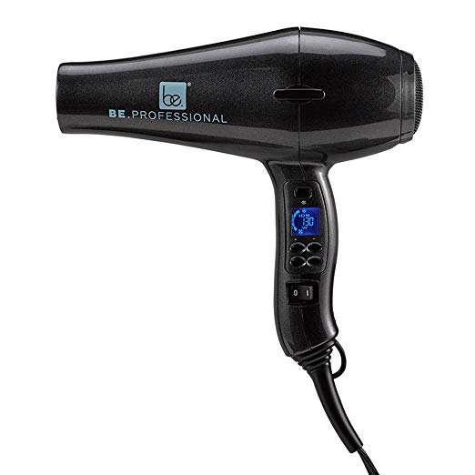 Be Professional Digital Blow Dryer Long Nozzle, Pearl Black