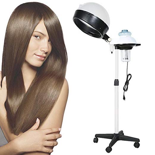 Professional Hair Steamer, Stand-up Steamer Rolling Stand Base Beauty Hood Color Processor Adjustable Hair Dryer 110V