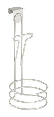 InterDesign Classico Over-Cabinet Hair Dryer Holder for Bathroom - Pearl White