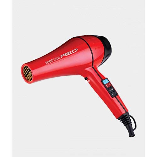 Red by Kiss 2000 Ceramic Turbo Blow Dryer with 3 Additional Styling Attachments