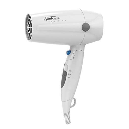 Sunbeam HD3005-001 White Folding Hand Held 2-Speed Hair Dryer