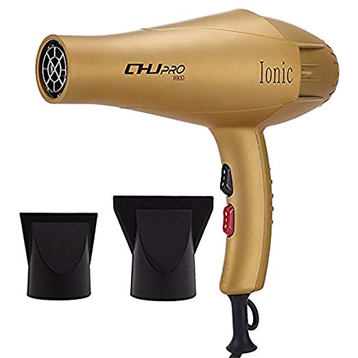 Luxanna 1850 Watts Negative Ions Hair Dryer, Professional Blow Dryer for Home/Salon with Two Concentrators Nozzle Attachments, 2 Speed, 3 Heat Settings, AC Motor