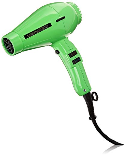 Pibbs TTECO8180 Twin Turbo 3800 Professional Ionic and Ceramic Hair Dryer, Green, 2100 Watt