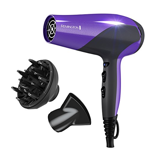 Remington Hair Dryer with Ionic + Ceramic + Tourmaline Technology, Purple, D3190