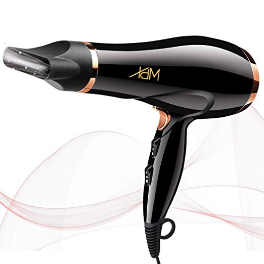 1875W Ionic Hair Dryer 2 Speed 3 Heat Settings Cool Shot Button Faster Drying & Maximum Shine Blow Dryer Lightweight