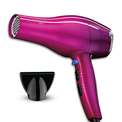 INFINITIPRO BY CONAIR 1875 Watt Salon Performance Hair Dryer/Styler, Full Size with AC Motor, Pink Ombre