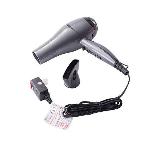 Ionic Pro Luxe Hair Dryer By Tru Beauty | Ion Generated Technology, Multiple Speed & Heat Settings & Convenient Use | Powerful 1875W Motor For Personal Or Professional Salon Use - Slate