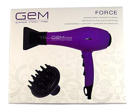 Gem Force Intense Ionic Ceramic Hair Dryer- Purple