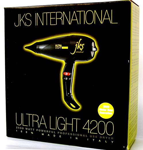 JKS Italian Ultra Light 4200 Powerful Blow Dryer, Award Winner, professional stylist #1 choice